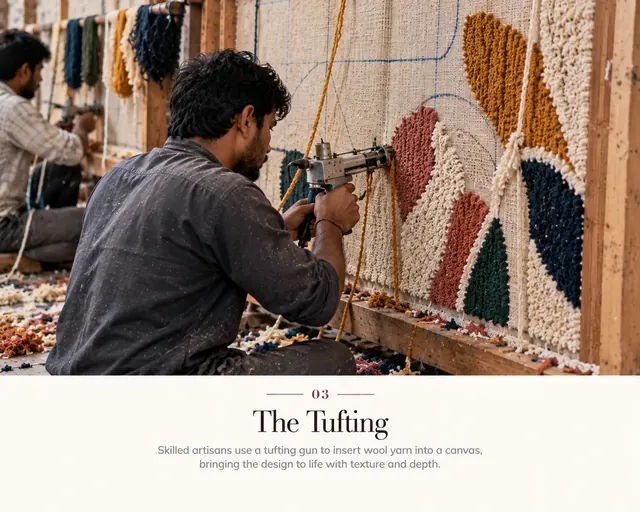 Illustration of the tufting stage